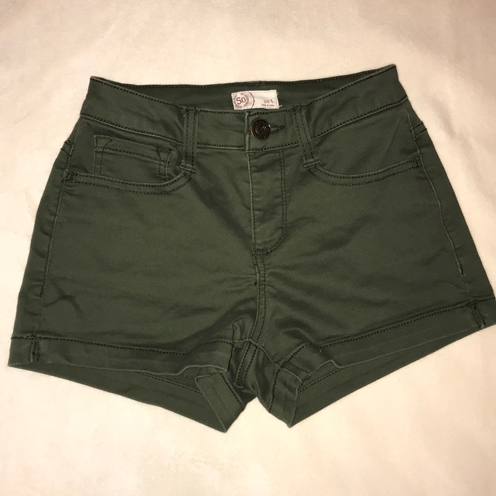 SO Olive high rise shorts